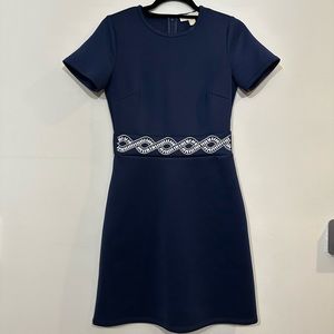 Michael by Michael Kors navy dress with white embellishments. Size XS